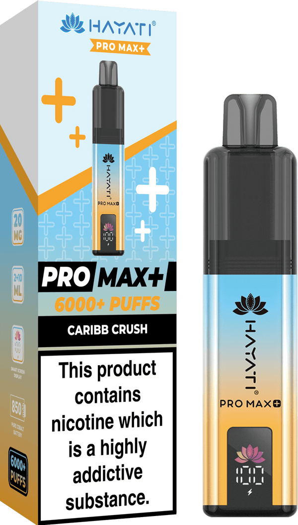 Hayati Pro Max Plus 6000 Vape Box of 5, Flavour Caribb Crush