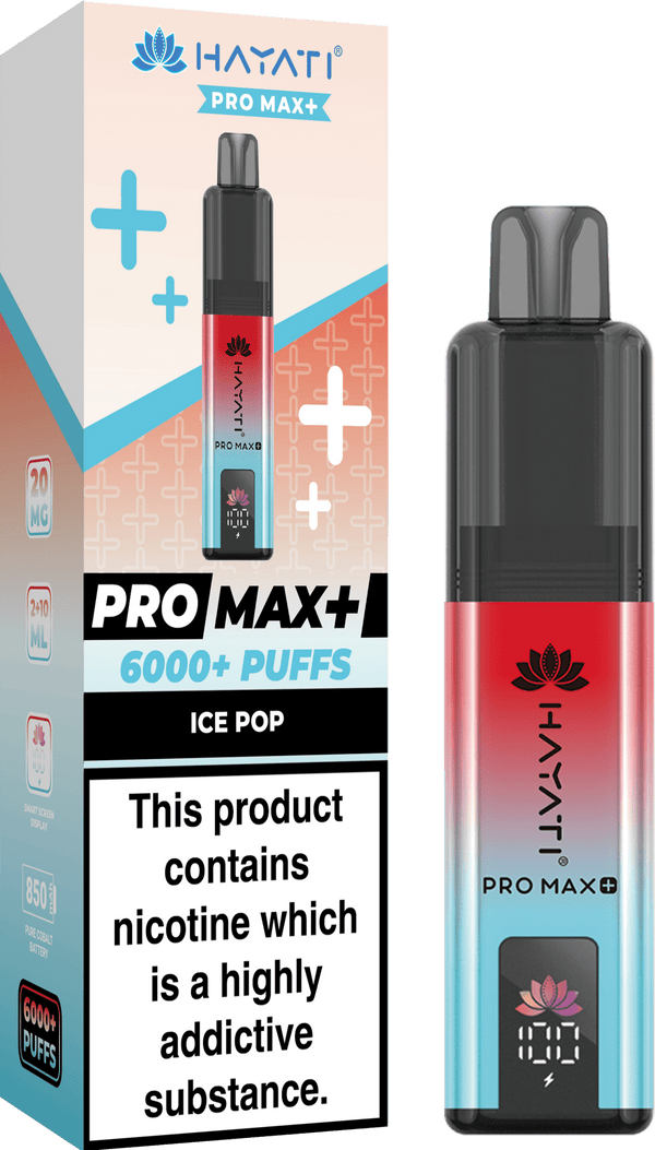 Hayati Pro Max Plus 6000 Vape Box of 5, Ice Pop Flavour