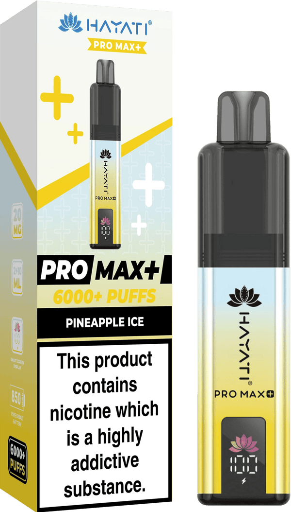 Hayati Pro Max Plus 6000 Vape Box of 5, Pineapple Ice Flavour