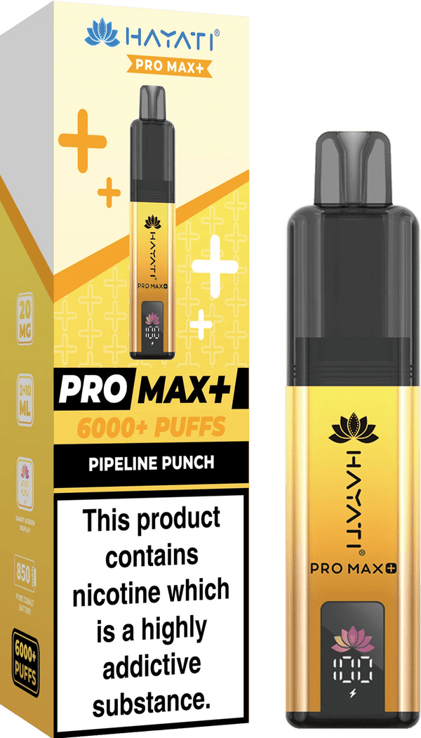 Hayati Pro Max Plus 6000 Vape Box of 5, Pineapple Punch Flavour