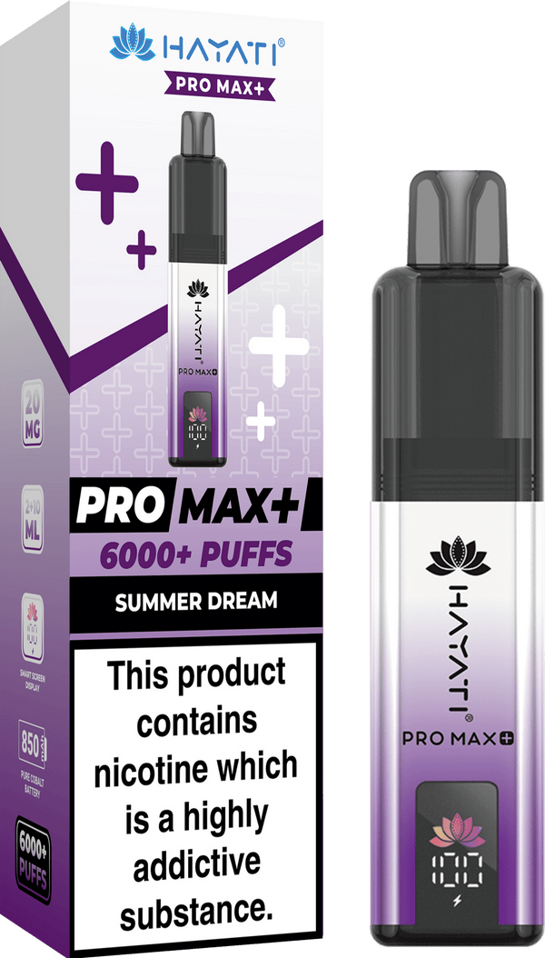 Hayati Pro Max Plus 6000 Vape Box of 5, Summer Dream Flavours