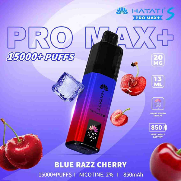 Hayati Pro Max S Plus 15K Pod Vape Kit - Wholesale Price ! with Blue Razz Cherry flavour