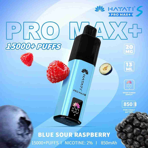 Hayati Pro Max S Plus 15K Pod Vape Kit - Wholesale Price ! with Blue Sour Raspberry