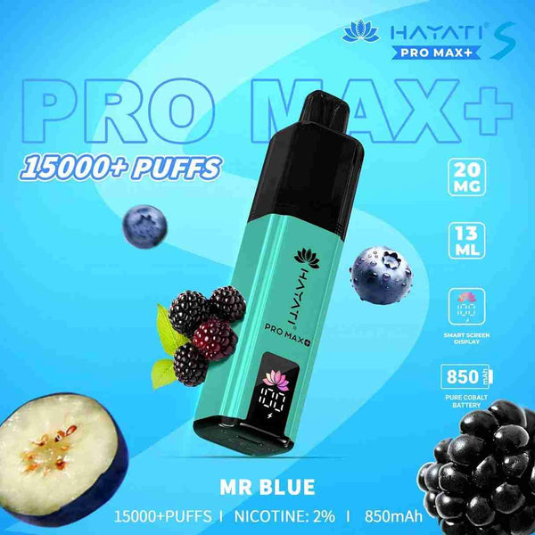 Hayati Pro Max S Plus 15K Pod Vape Kit - Wholesale Price ! with Mr Blue flavour