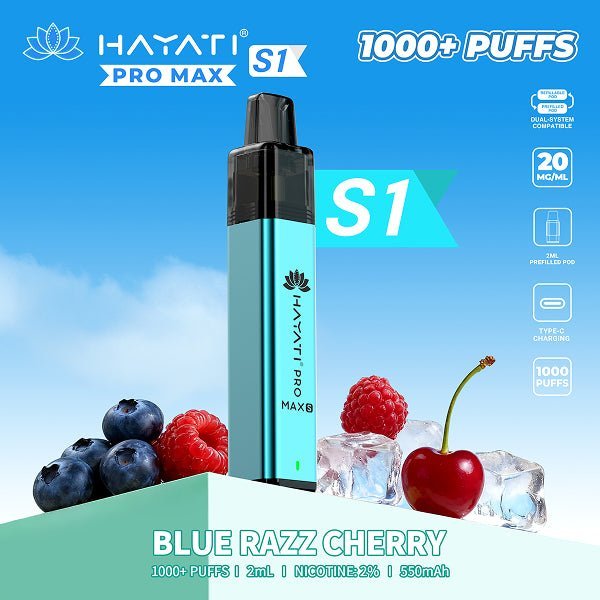 Hayati Pro Max S1 1000 Prefilled Vape Pod Kit - Box of 10 Hayati Pro Max S1 1000 Prefilled Vape Pod Kit - Box of 10