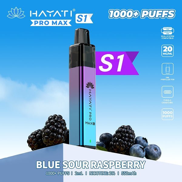 Hayati Pro Max S1 1000 Prefilled Vape Pod Kit - Box of 10 Hayati Pro Max S1 1000 Prefilled Vape Pod Kit - Box of 10