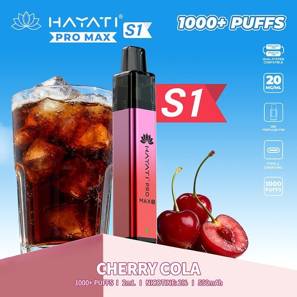 Hayati Pro Max S1 Prefilled Vape Box of 10 - option1