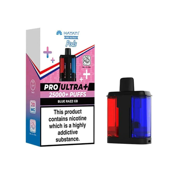 Hayati Pro Ultra Plus 25k Prefilled Pods Pack of 5, Blue Razz GB Flavour