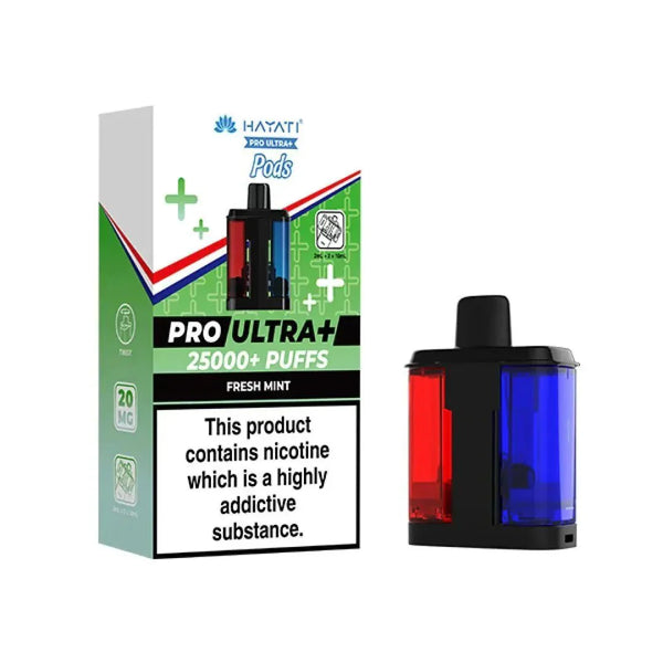 Hayati Pro Ultra Plus 25k Prefilled Pods Pack of 5, Fresh Mint Flavour