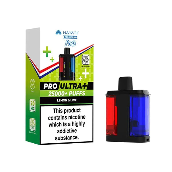 Hayati Pro Ultra Plus 25k Prefilled Pods Pack of 5, Lemon Lime Flavour