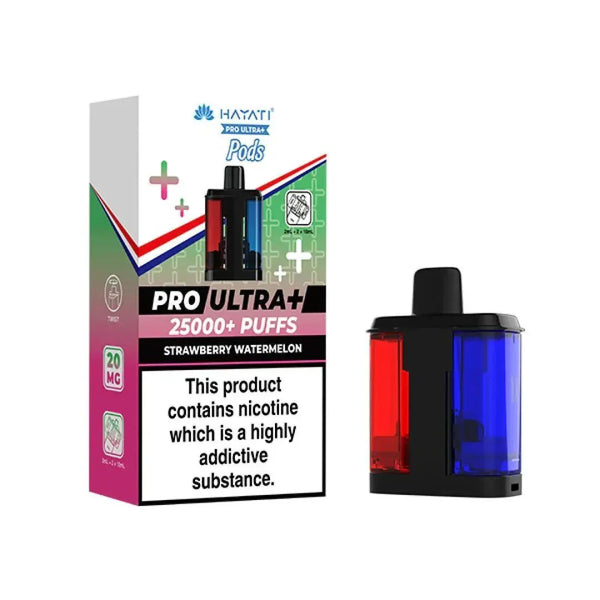 Hayati Pro Ultra Plus 25k Prefilled Pods Pack of 5, Strawberry Watermelon Flavour