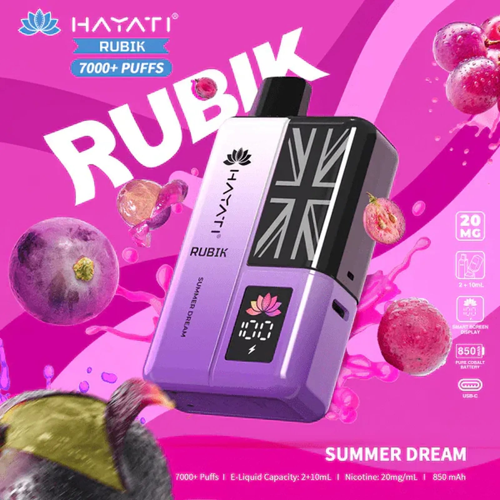 Hayati Rubik 7000 Puffs Prefilled Pod Kit - Box of 5 Hayati Rubik 7000 Puffs Prefilled Pod Kit - Box of 5