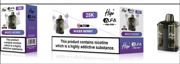 Higo Alfa Pro 25K Prefilled Pods Pack of 5 - Wholesale Price !