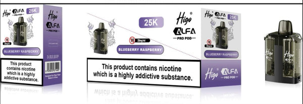 Higo Alfa Pro 25K Prefilled Pods Pack of 5 - Wholesale Price !