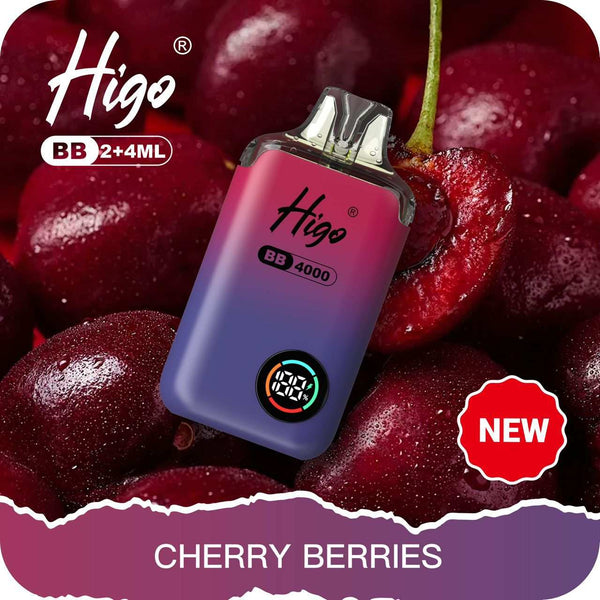 Higo BB4000 Prefilled Vape Pack of 10 - Wholesale Price !with Cherry Berries flavour