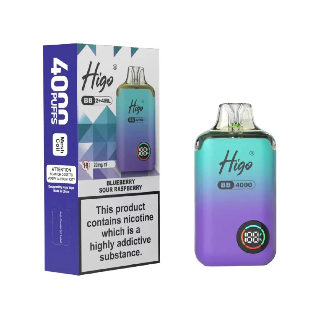 Higo BB4000 Puff Prefilled Pod Vape Kit - Box of 10 Higo BB4000 Puff Prefilled Pod Vape Kit - Box of 10