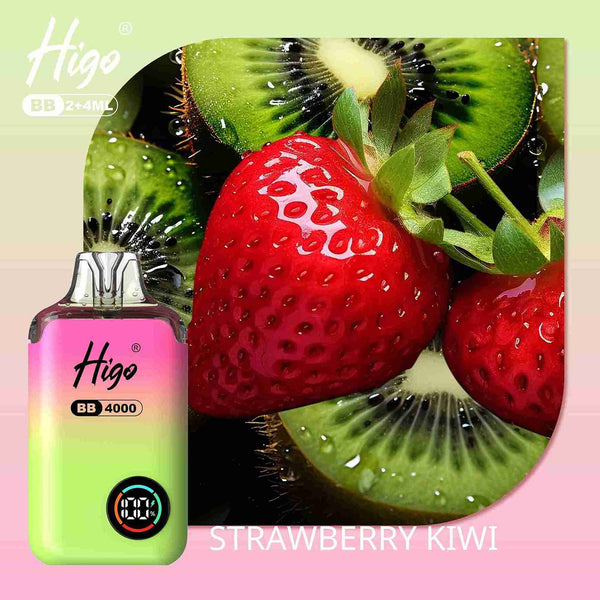 Higo BB4000 Prefilled Vape Pack of 10 - Wholesale Price ! with Strawberry Kiwi flavour
