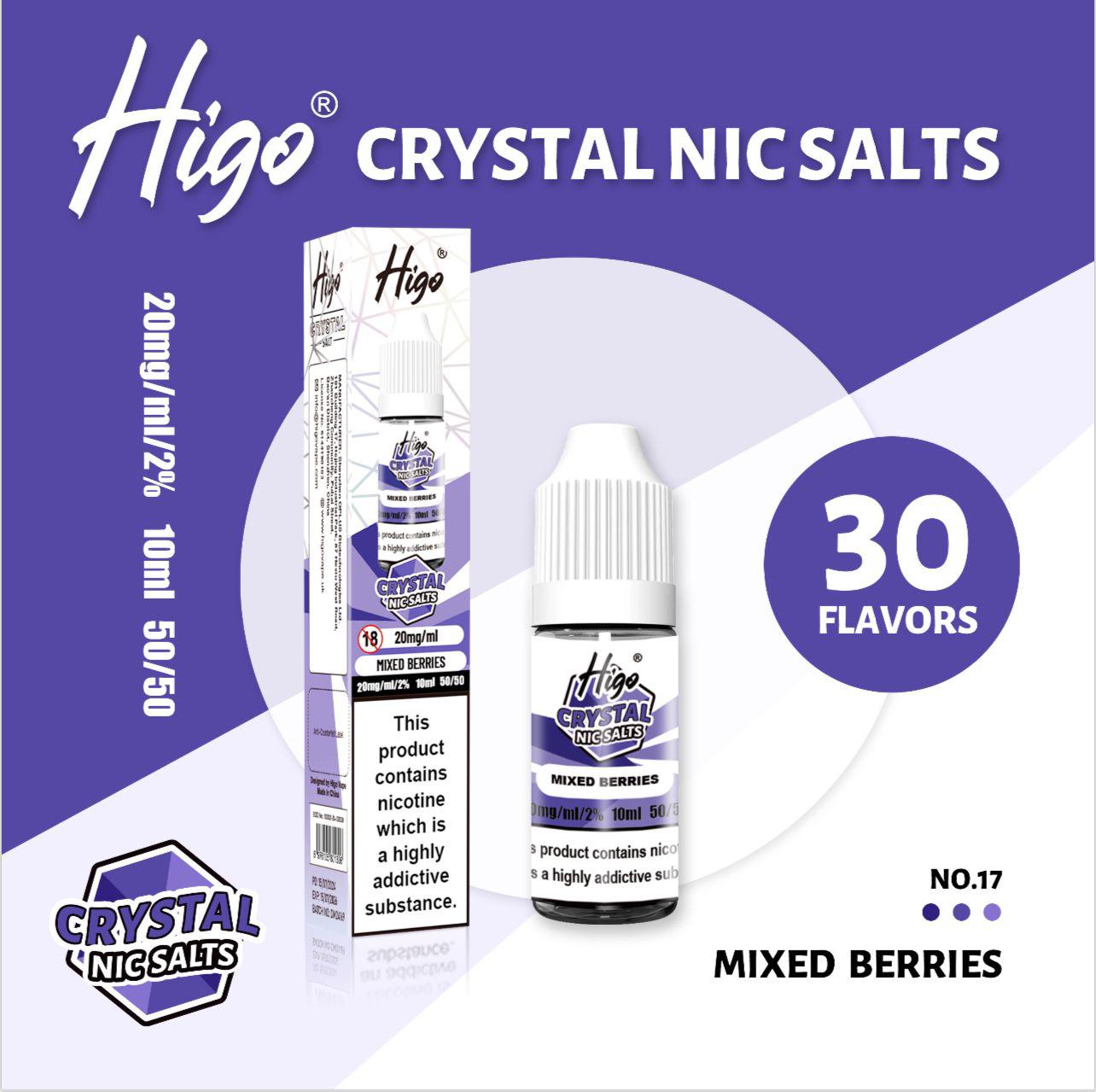 Higo Crystal Nic Salt 10ml E-Liquid Box of 10