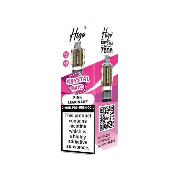Higo Krystal Max 7500 Prefilled Pods Pack of 5 - Wholesale Price !