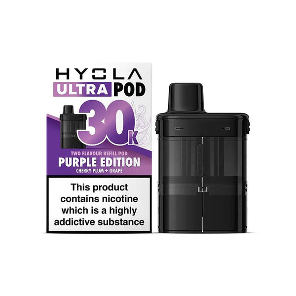 Hyola Ultra 30k Prefilled Pods Pack of 5 - Available In Cherry Plum Grape Flavour 