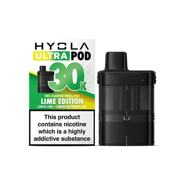 Hyola Ultra 30k Prefilled Pods Pack of 5 - Available In Lemon Lime Lemon Raspberry Lime Flavour 