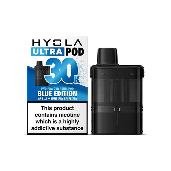 Hyola Ultra 30k Prefilled Pods Pack of 5 - Available In Mr Blue Blueberry Raspberry Flavour 
