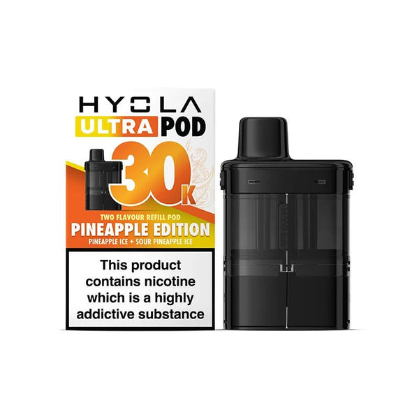 Hyola Ultra 30k Prefilled Pods Pack of 5 - Available In Pineapple Ice Sour Pineapple Ice Flavour 