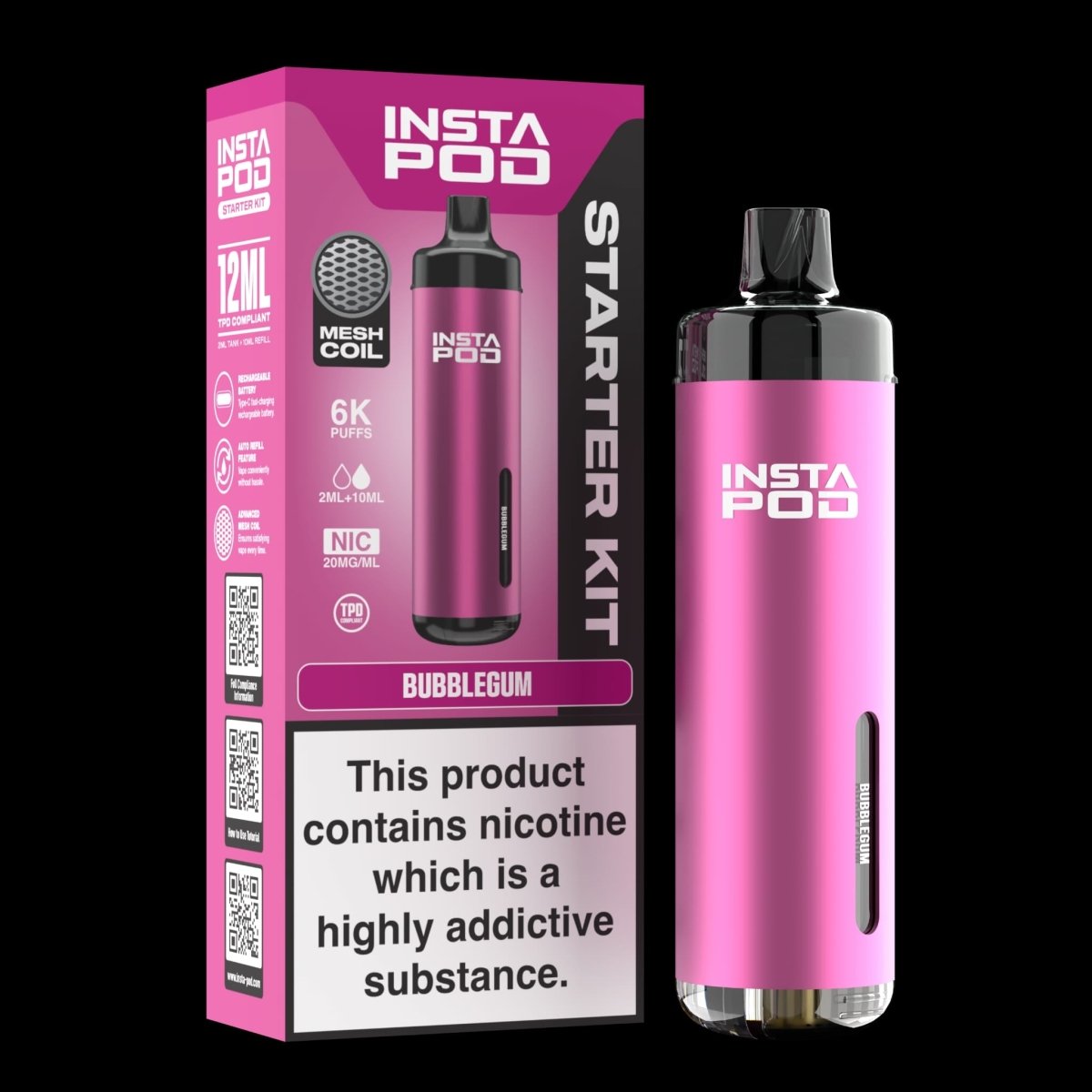 Insta Pod 6000 Prefilled Pod Vape Kit - Box of 5 Insta Pod 6000 Prefilled Pod Vape Kit - Box of 5
