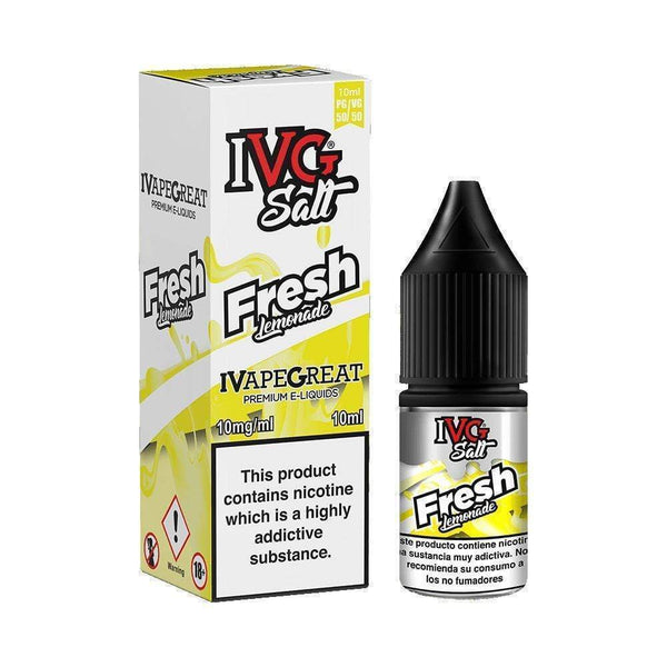 IVG 10ml Nic Salt E Liquid, Fresh Lemonade Flavour