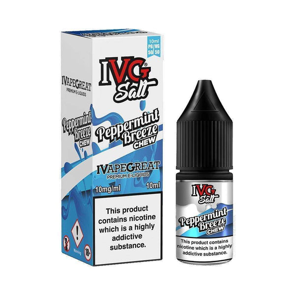 IVG 10ml Nic Salt E Liquid, Peppermint Breeze Chew Flavour