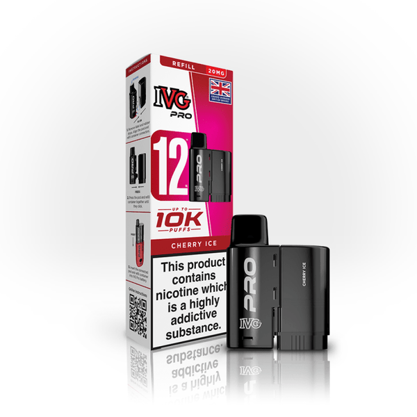 IVG Pro 12 Prefilled Vape Pods Pack of 5 Cherry Ice