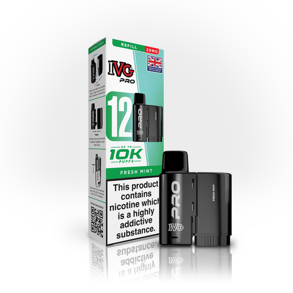 IVG Pro 12 Prefilled Vape Pods Pack of 5 Fresh Mint
