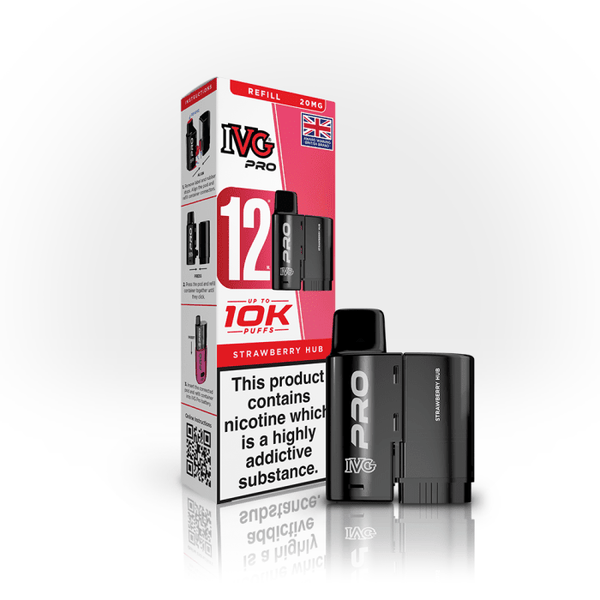IVG Pro 12 Prefilled Vape Pods Pack of 5 Strawberry Hub
