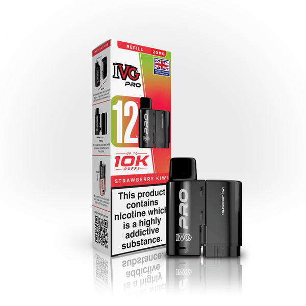IVG Pro 12 Prefilled Vape Pods Pack of 5 Strawberry Kiwi