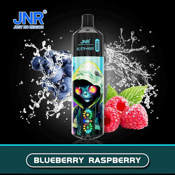 JNR Alien Max 18000 Disposable Vape Box of 10 with Blueberry Rspberry flavour