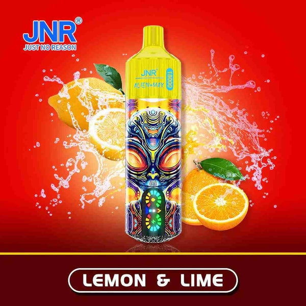 JNR Alien Max 18000 Disposable Vape Box of 10 with Lemon Lime flavour