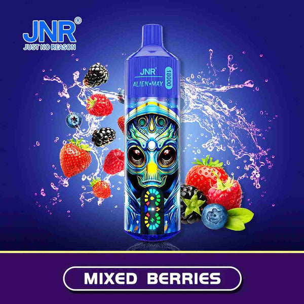 JNR Alien Max 18000 Disposable Vape Box of 10 with Mixed Berries flavour
