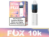Image Of JNR Fox 10K Puffs Prefilled Pod Vape Kit - Box Of 5 With Flavour Triple Mango