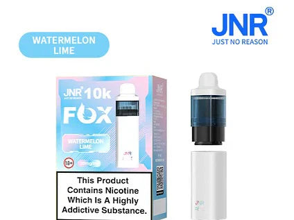 Image Of JNR Fox 10K Puffs Prefilled Pod Vape Kit - Box Of 5 With Flavour Watermelon Lime
