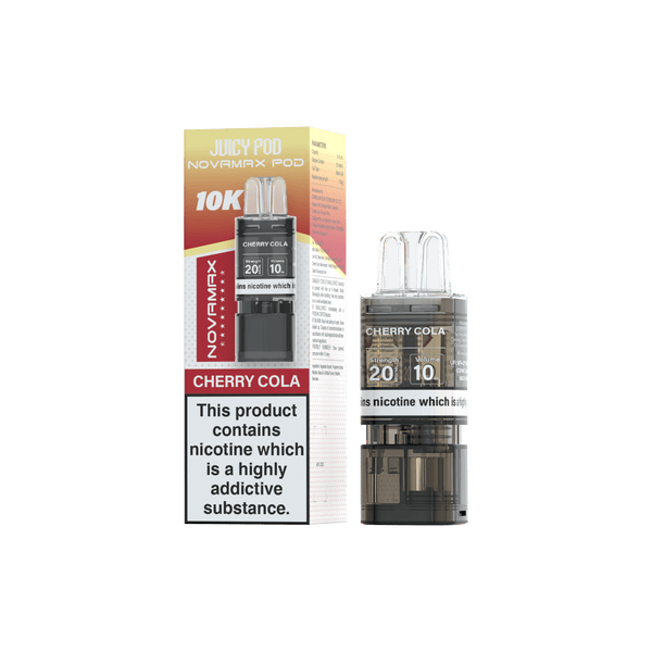 Juicy Pod Novamax 10k Replacement Pods - Available In Cherry Cola Flavour