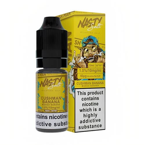 Nasty Juice Nic Salt 10ML - Pack of 10 Available In Cushman Banana Flavour 