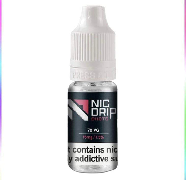 Nic Drip 15mg Vape Nicotine Shot 70VG, UK Shortfill