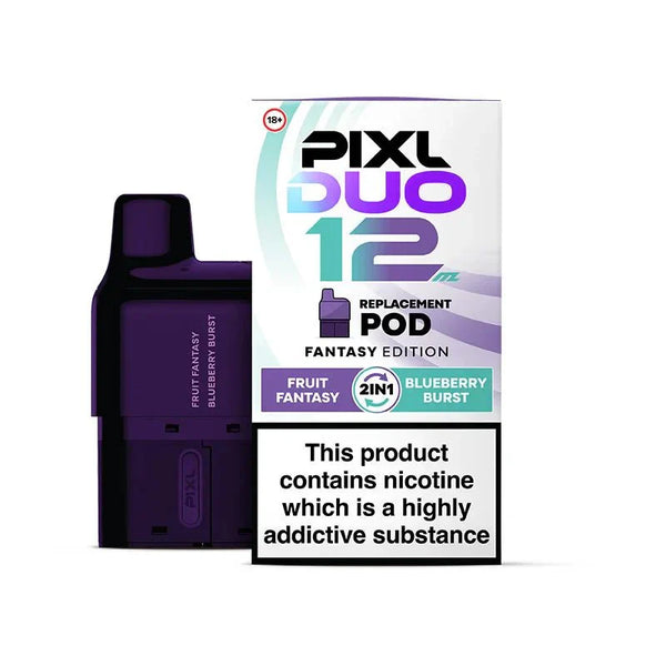 PIXL Duo 12 Replacement Pods Pack of 5, Fruit Fantasy, Blueberry Burst Flavour