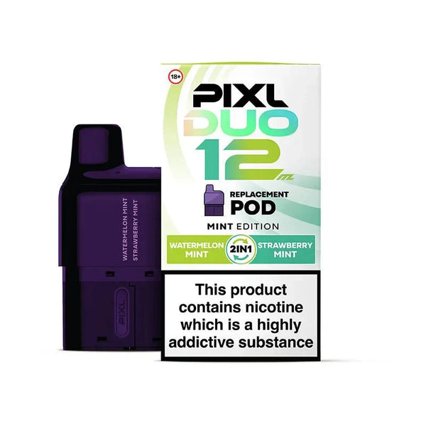 PIXL Duo 12 Replacement Pods Pack of 5, Watermelon Mint Strawberry Mint Flavour