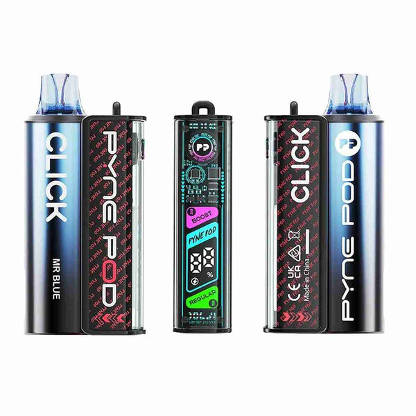 Pyne Pod Click 10000 Starter Kit - Pack of 5 - with Mr Blue flavour