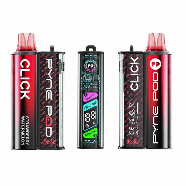 Pyne Pod Click 10000 Starter Kit - Pack of 5 - with Strawberry Watermelon flavour