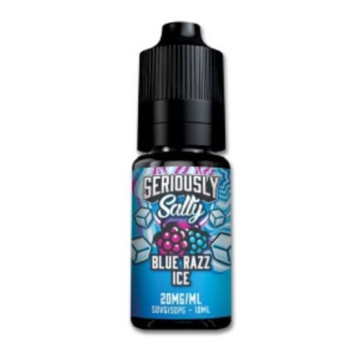Seriously Salty Nic Salt 10ml Pack of 10 Available In Blue Razz Ice Flavour 