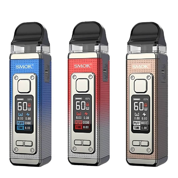 Smok Rpm 4 Pod Vape Kit, Silver Blue, Silver Red, Rose Gold Color