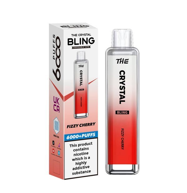 The Crystal Bling 6000 Prefilled Pod Vape - Box of 10 Fizzy Cherry ( £34.99 )