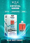 The WGA Crystal Pro Max 10000 - Box of 10 - with Blue Razz Cherry Flavour